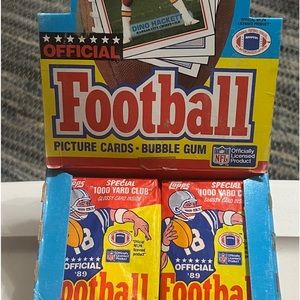 1989 Topps football wax box-36 unopened packs